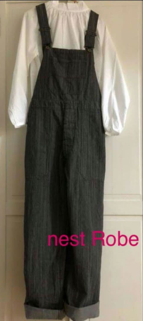 nest.Robe ダークグレー サロペット