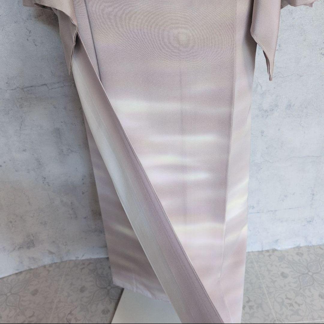 訪問着　フルセット　付け下げ　着物　正絹　まだら模様　落款　淡い　F5r