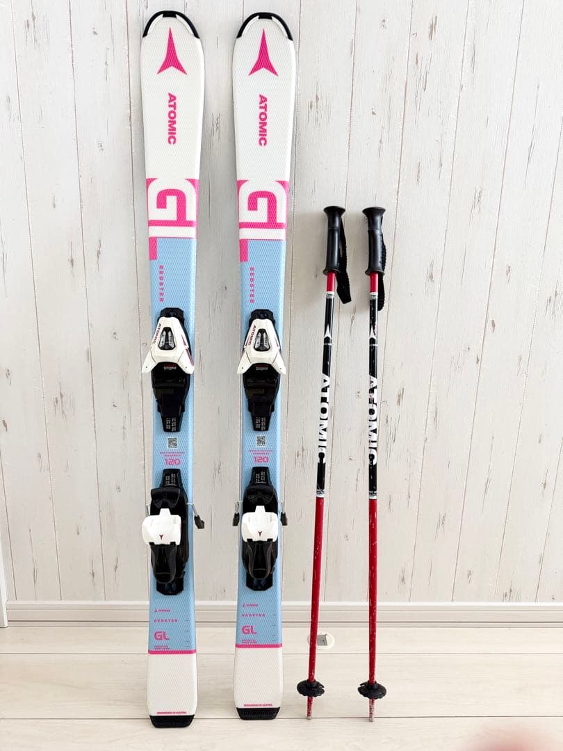 ATOMIC GL 120 スキー3点セット ビンディング ポール 90 子供