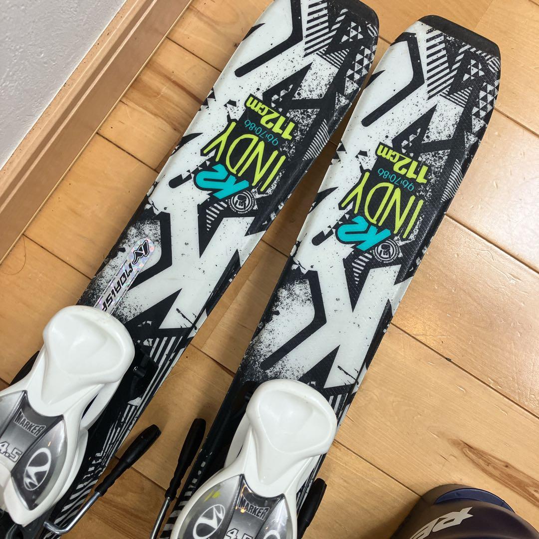 K2 ジュニア　スキー　23.5㎝　3点セット　112㎝