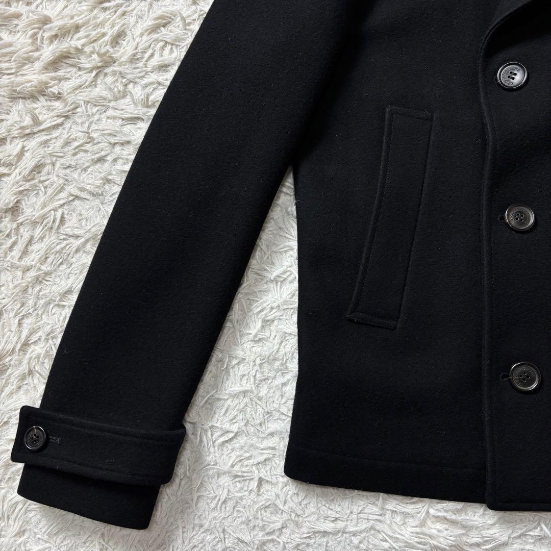美品 高級 カシミヤ混 KRIS VAN ASSCHE ピーコート ブラック