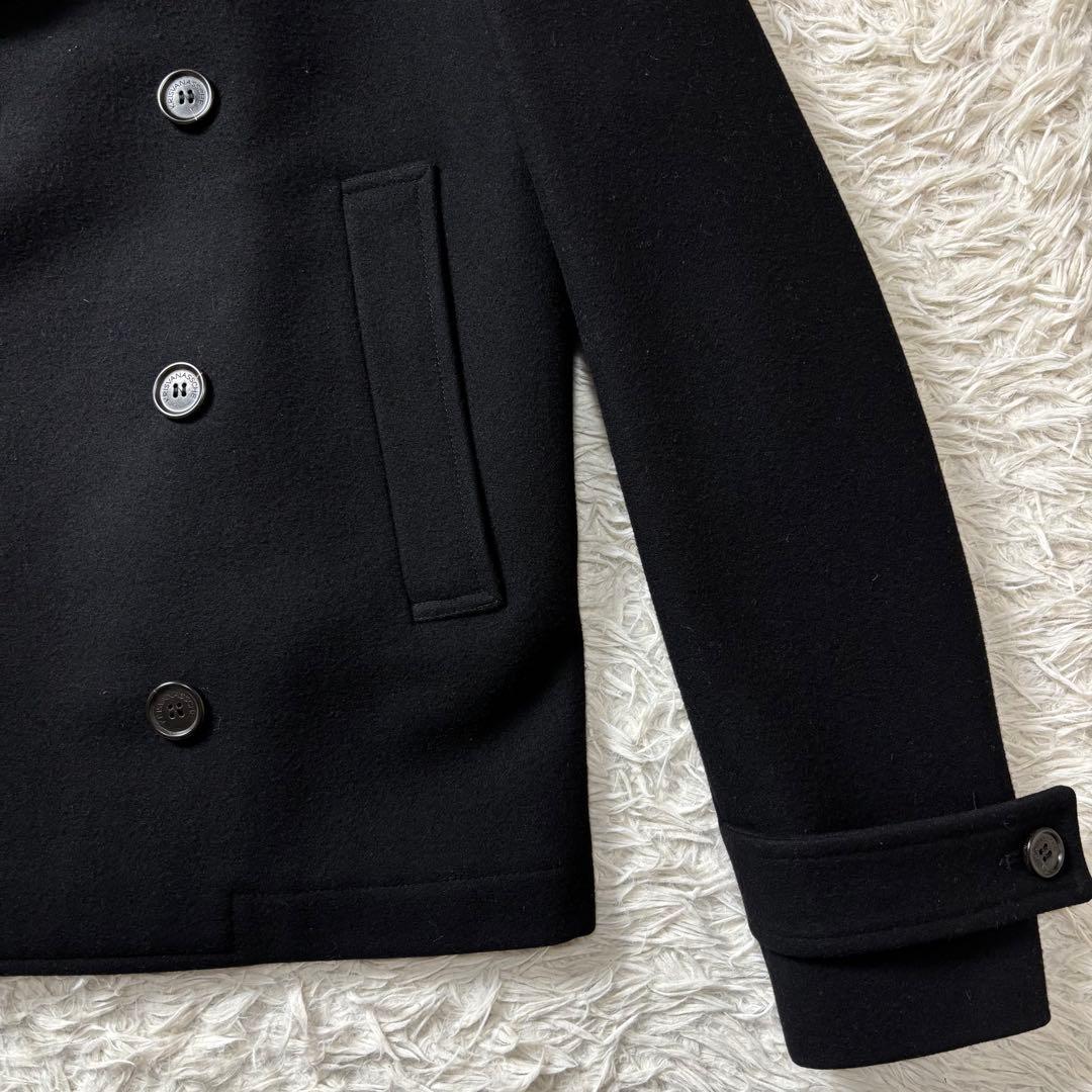 美品 高級 カシミヤ混 KRIS VAN ASSCHE ピーコート ブラック