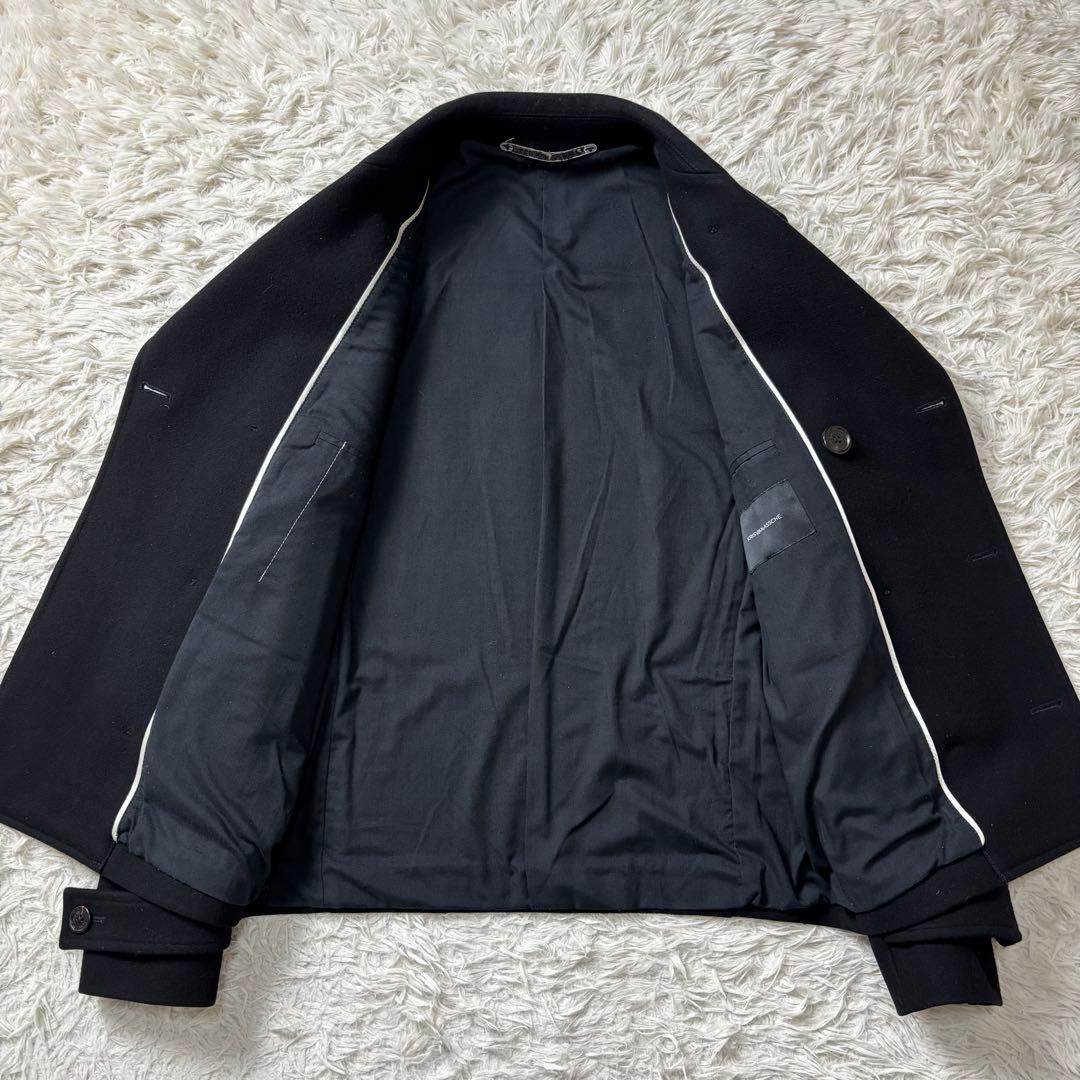 美品 高級 カシミヤ混 KRIS VAN ASSCHE ピーコート ブラック
