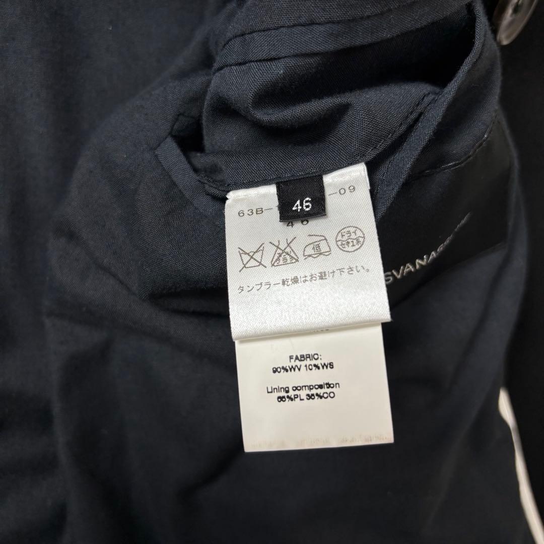 美品 高級 カシミヤ混 KRIS VAN ASSCHE ピーコート ブラック