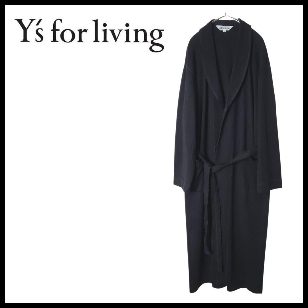 【美品】Y's for living ワイズ 日本製 ガウンコート ブラック