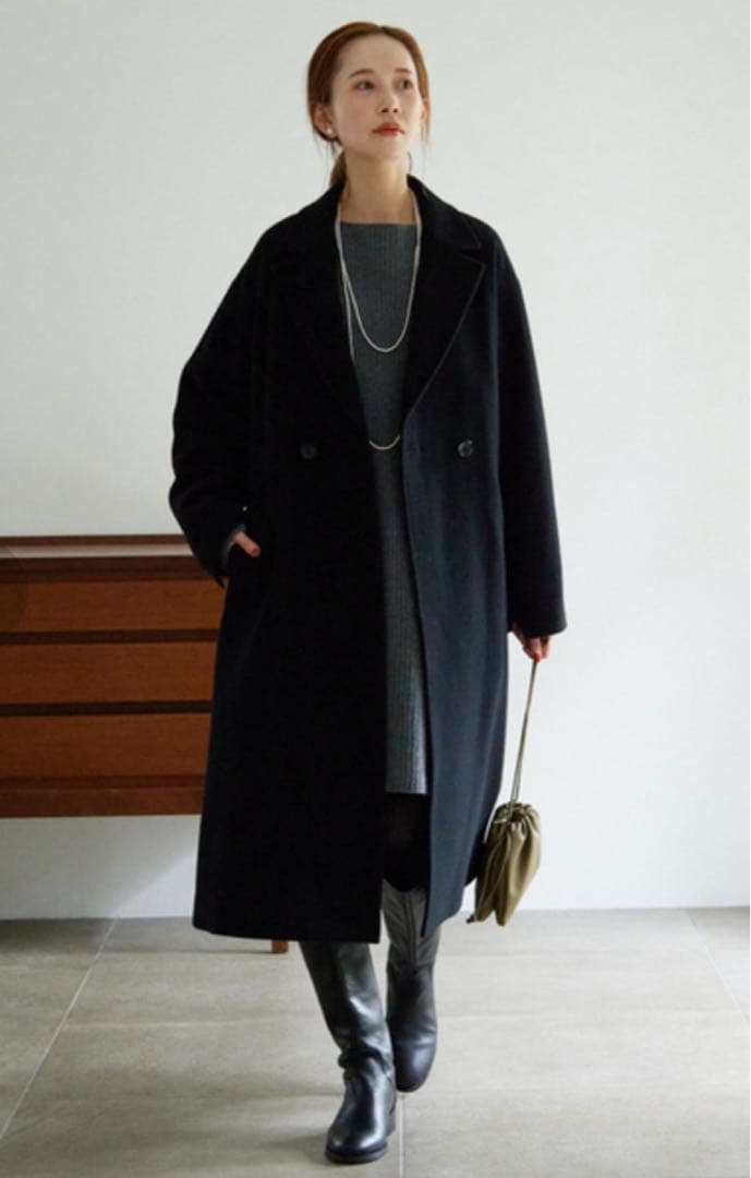 ☆ランラン☆スローブイエナ　ダブルフェイス　ウールチェスターコート　36