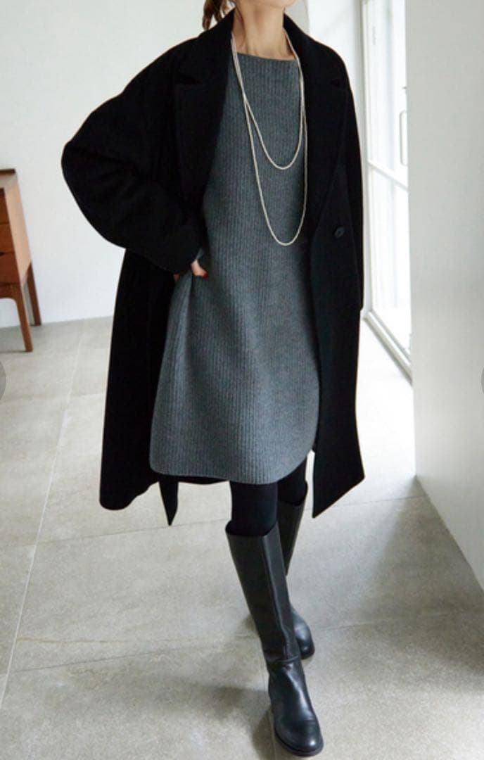 ☆ランラン☆スローブイエナ　ダブルフェイス　ウールチェスターコート　36