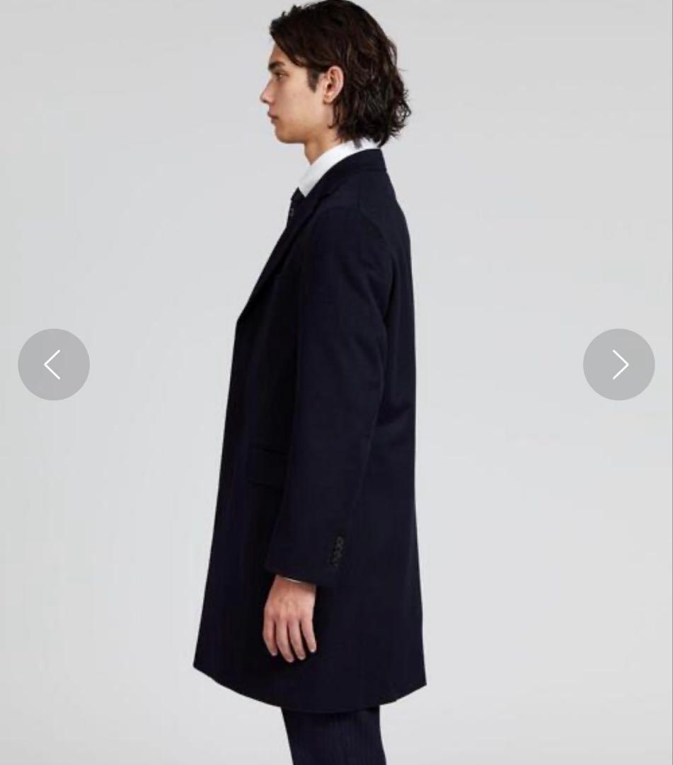 【UNITEDARROWS】ウールカシミヤビーバーチェスターフィールドコート46