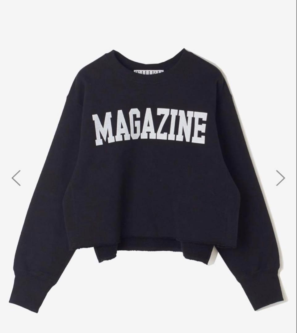 THIRD MAGAZINE ロゴボクシースウェット　ブラック