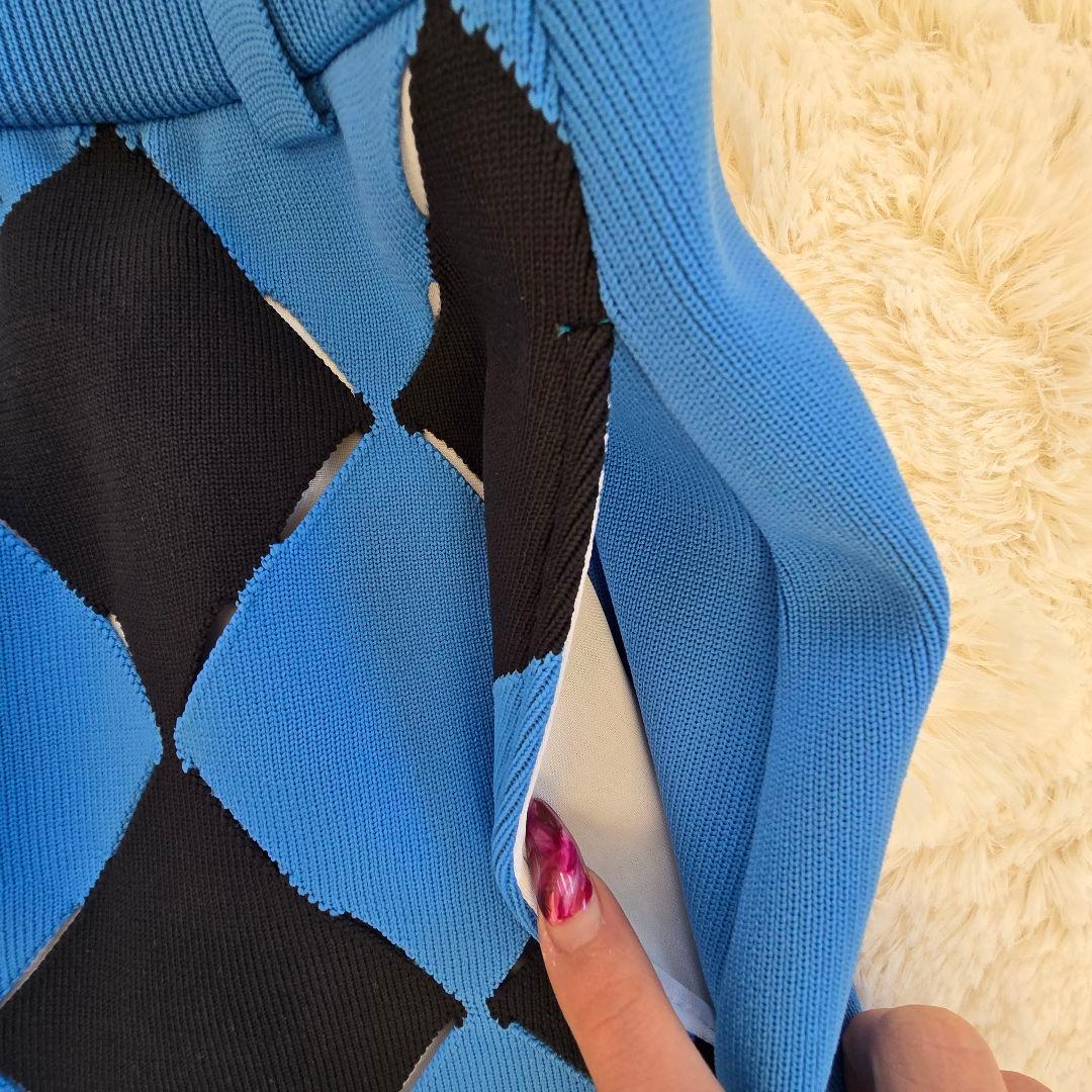 【定価3.3万未使用】archivio ダイヤモンドパターン スカート 36