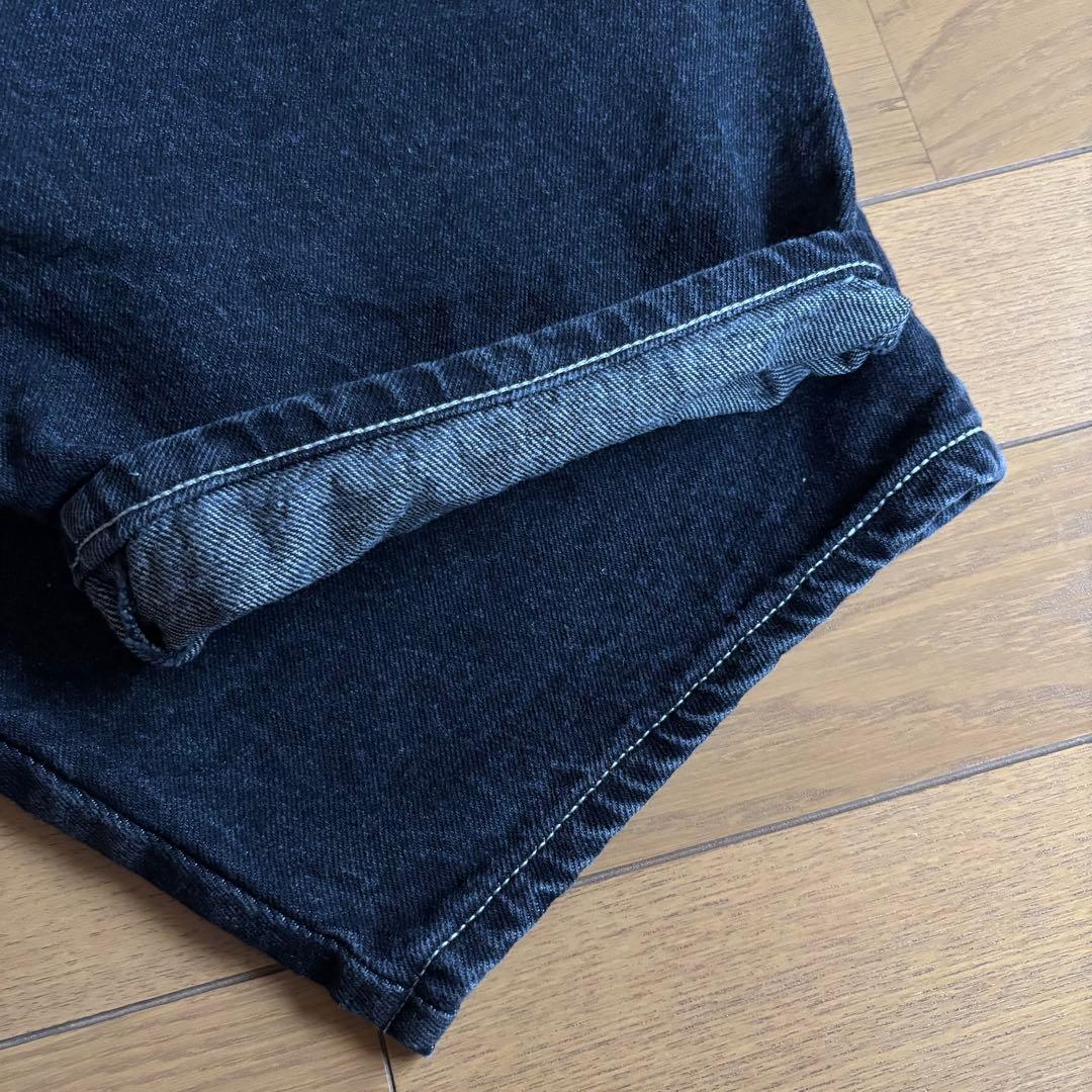 tumugu: 12ozコットンリネンデニム　ティンカーパンツ ブラック