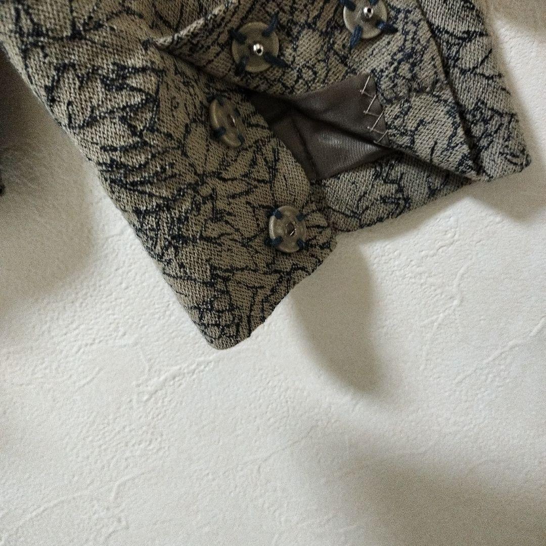 美品リゼッタ　キツネと葡萄リネンウールジャガード　ジャケット日本製