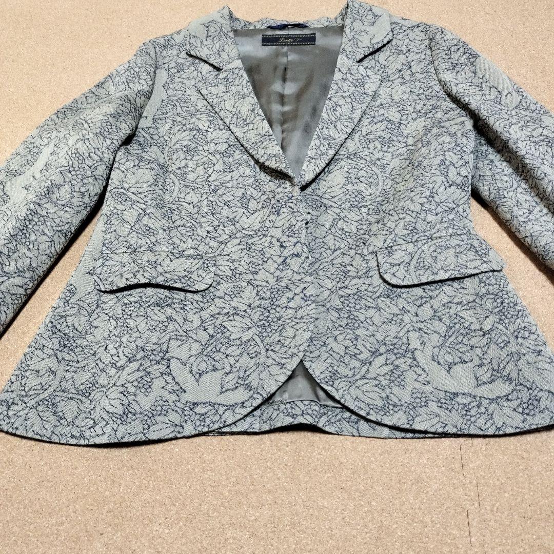 美品リゼッタ　キツネと葡萄リネンウールジャガード　ジャケット日本製