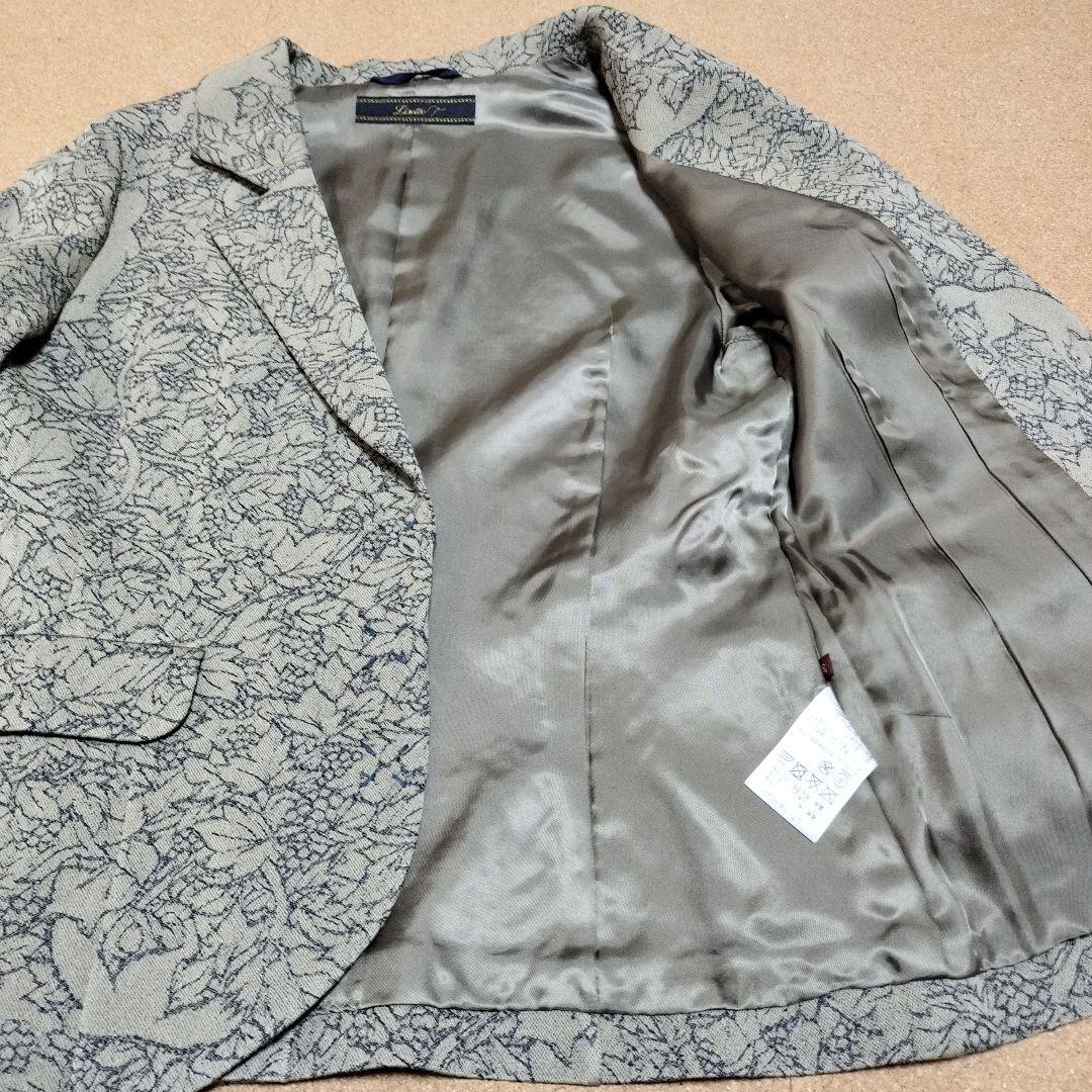 美品リゼッタ　キツネと葡萄リネンウールジャガード　ジャケット日本製