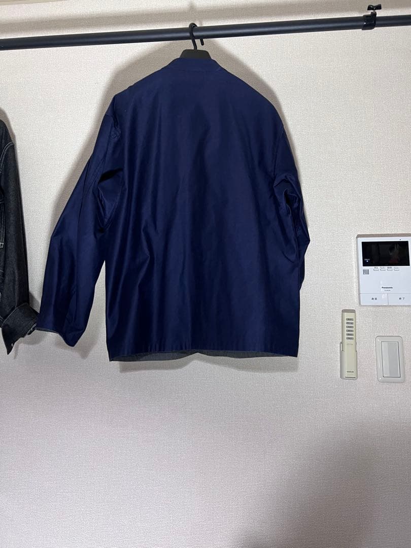 blurms ブルームアンドブランチ別注ノーカラージャケット ネイビー グレー