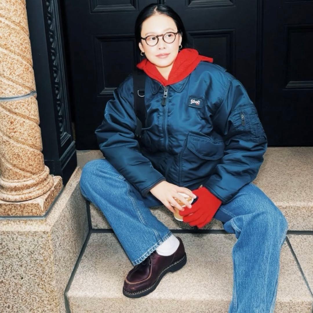 あ*こ様 激レア 田中シェン Schott CWU-R 90s MA-1ボンバー