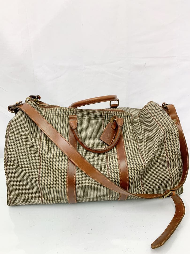 6SDM29 POLO チェック柄 ボストンバッグ