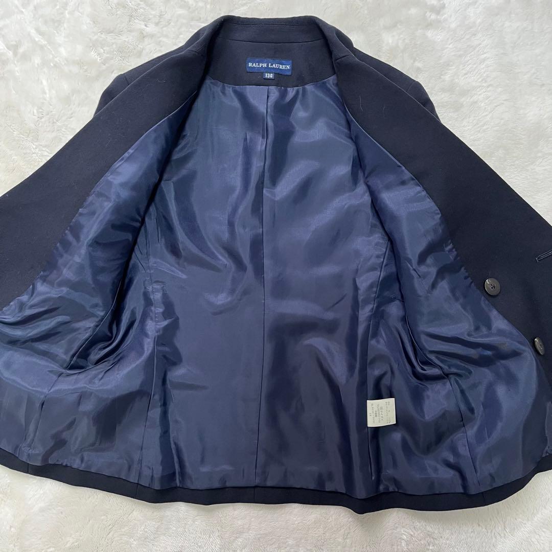 豪華4点✨ラルフローレン130フォーマルセットアップスーツ入学式　紺ブレ金ボタン
