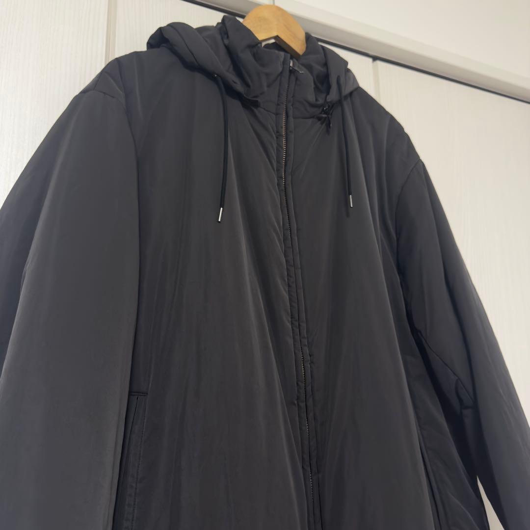 【美品】大きいサイズ 23区 中綿 ノンステッチ ロングアウター 48 ブラック