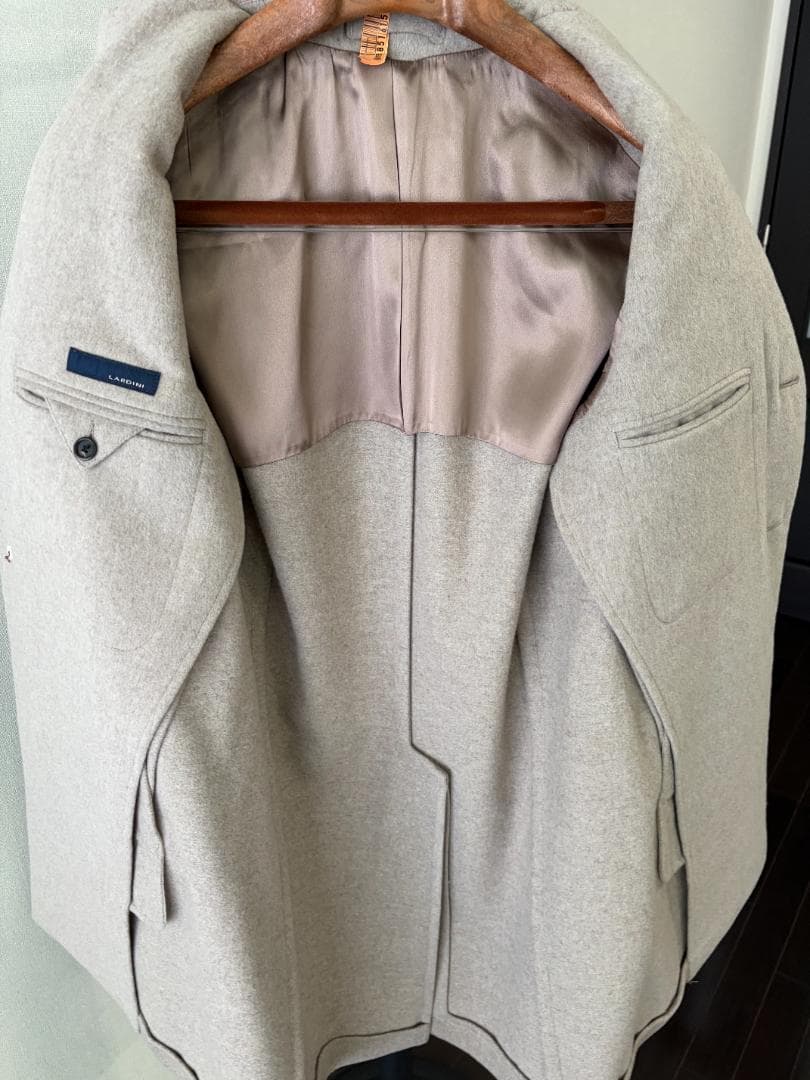 【美品】ラルディーニ／チェスターコート 48 グレージュ