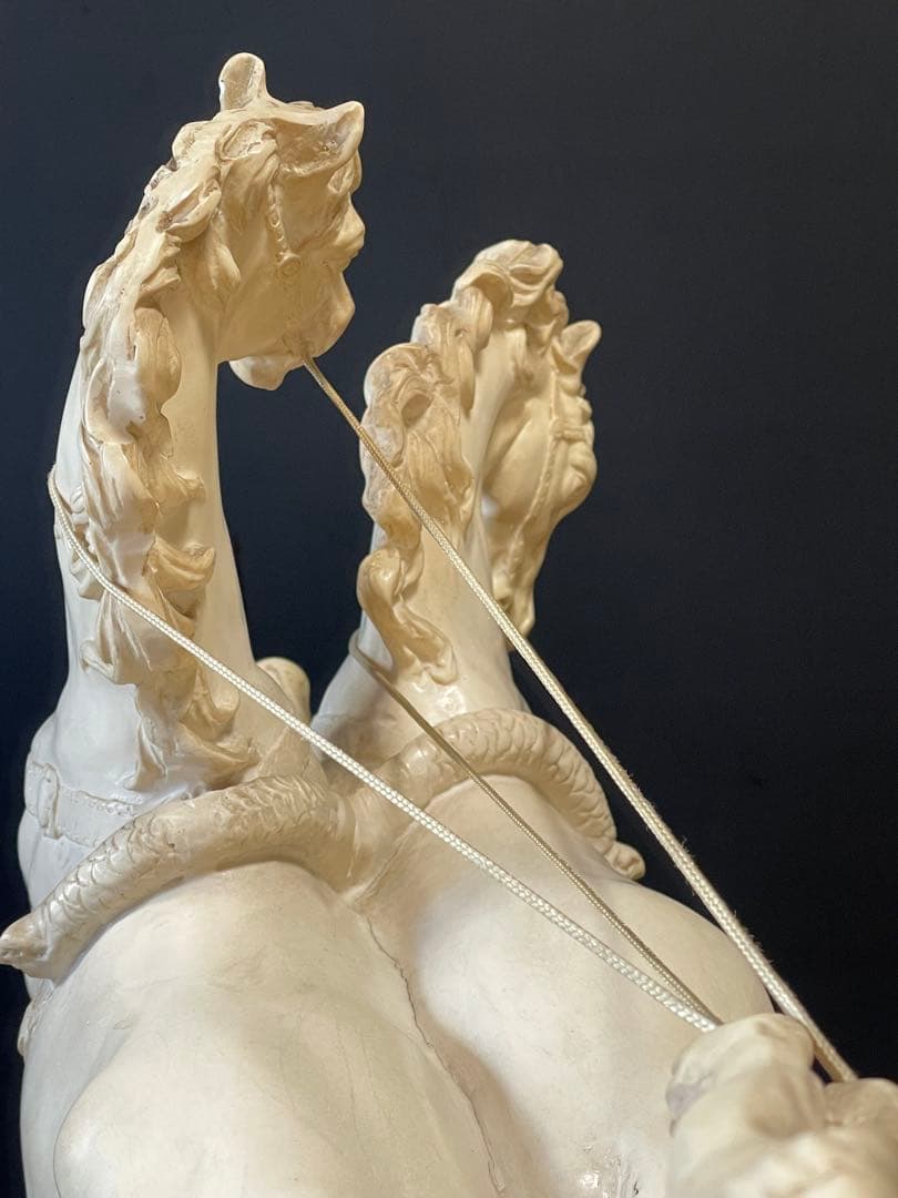 西洋美術 イタリア製A.SANTINI アンテルマ サンティーニ 彫刻 戦馬車像