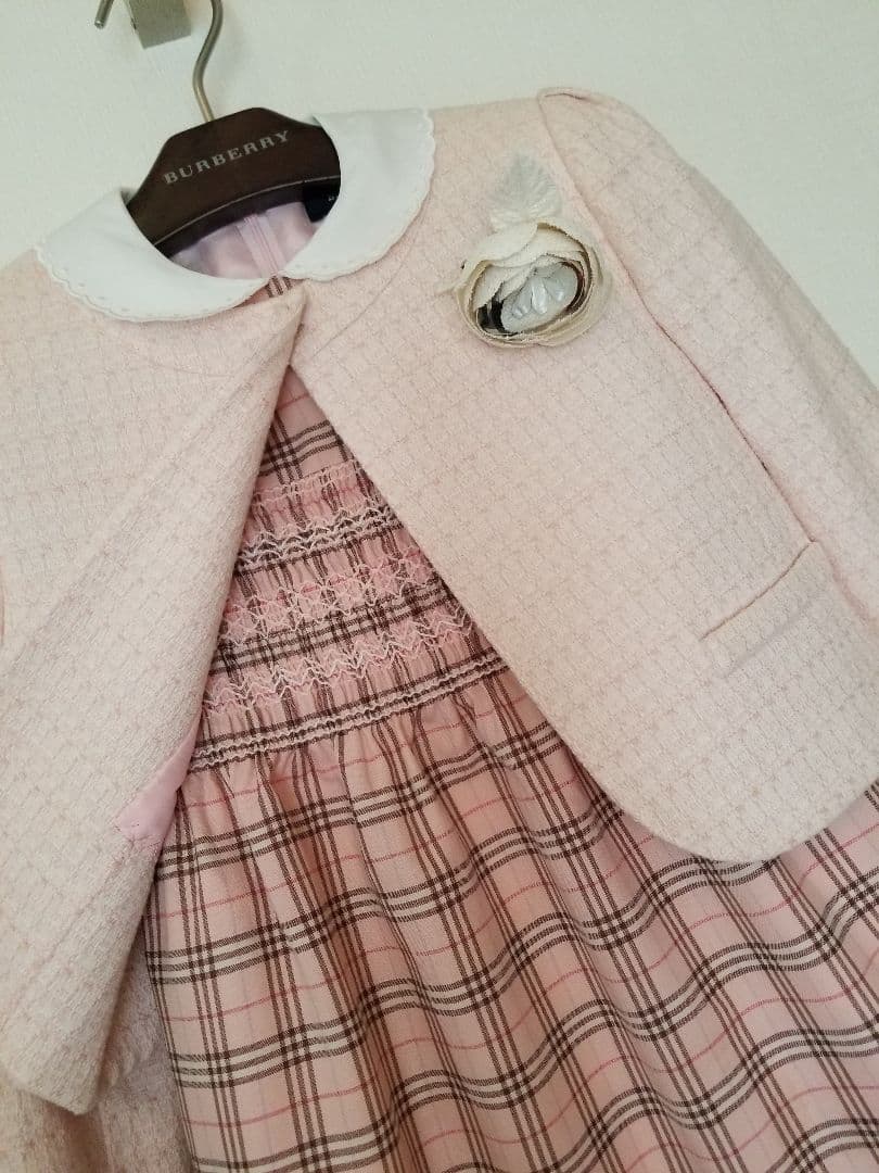 バーバリー人気フォーマル　ピンク　ノバチェック　ヴィンテージ　女の子