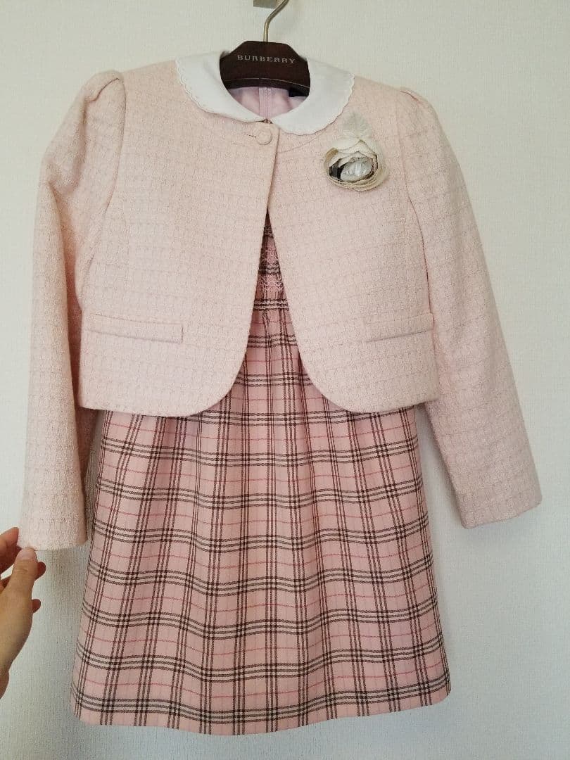 バーバリー人気フォーマル　ピンク　ノバチェック　ヴィンテージ　女の子