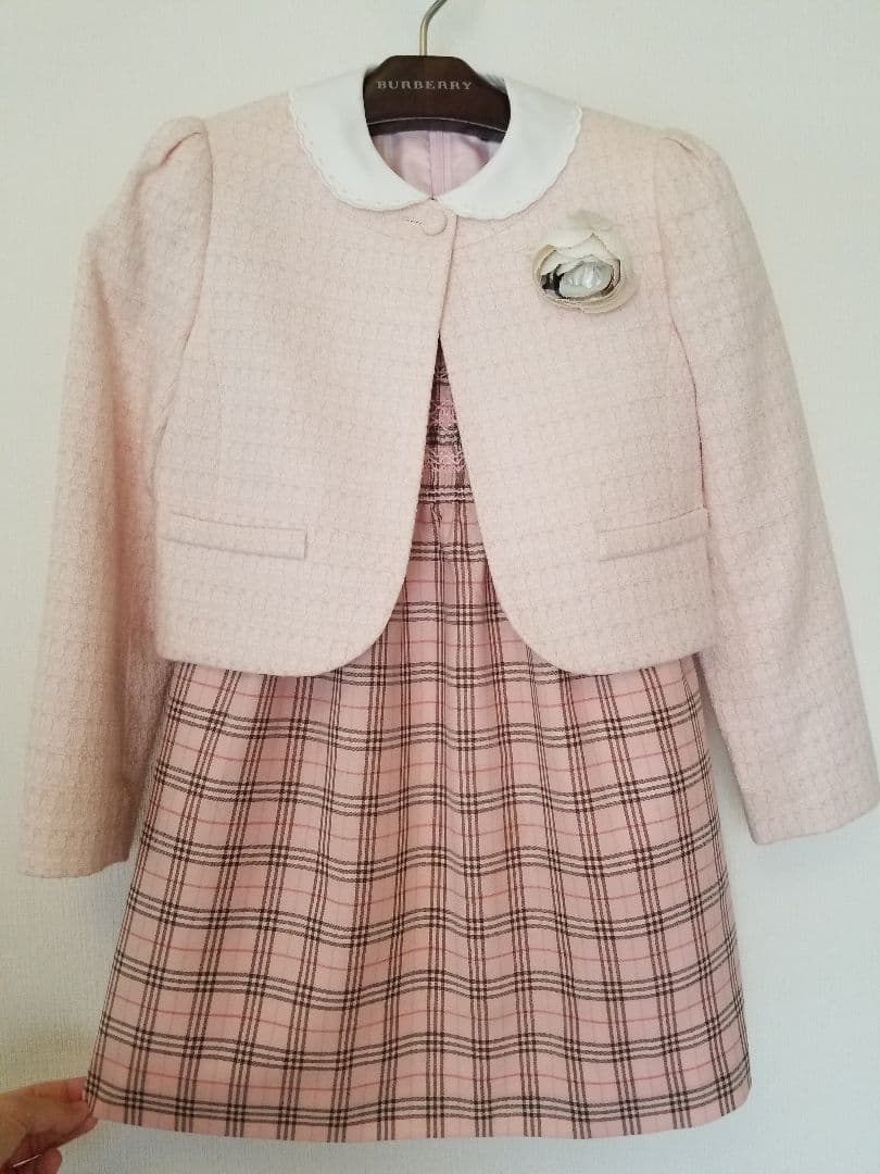 バーバリー人気フォーマル　ピンク　ノバチェック　ヴィンテージ　女の子
