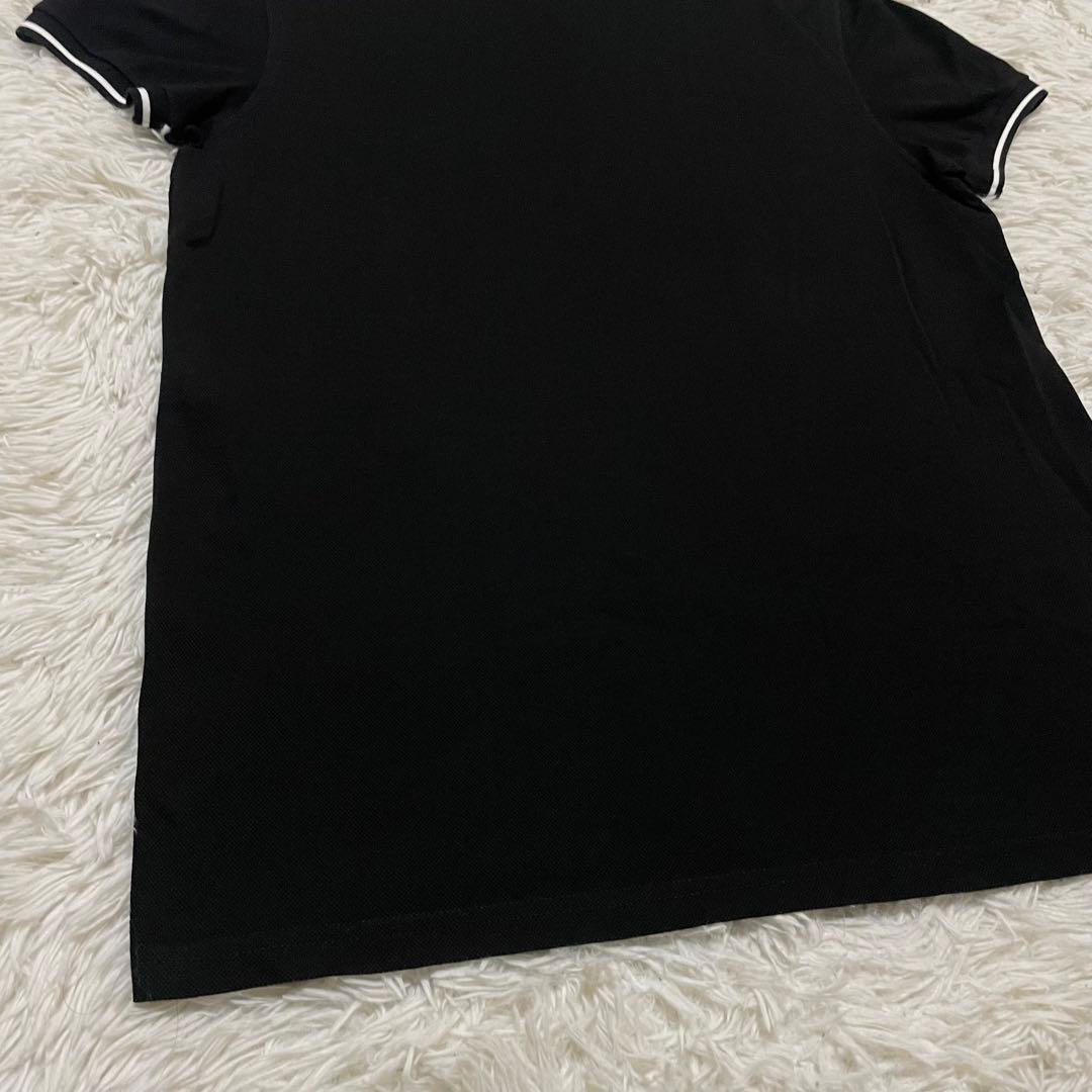 極美品　サンローラン　ポロシャツ　カサンドラ　ロゴ　刺繍　黒　イタリア製