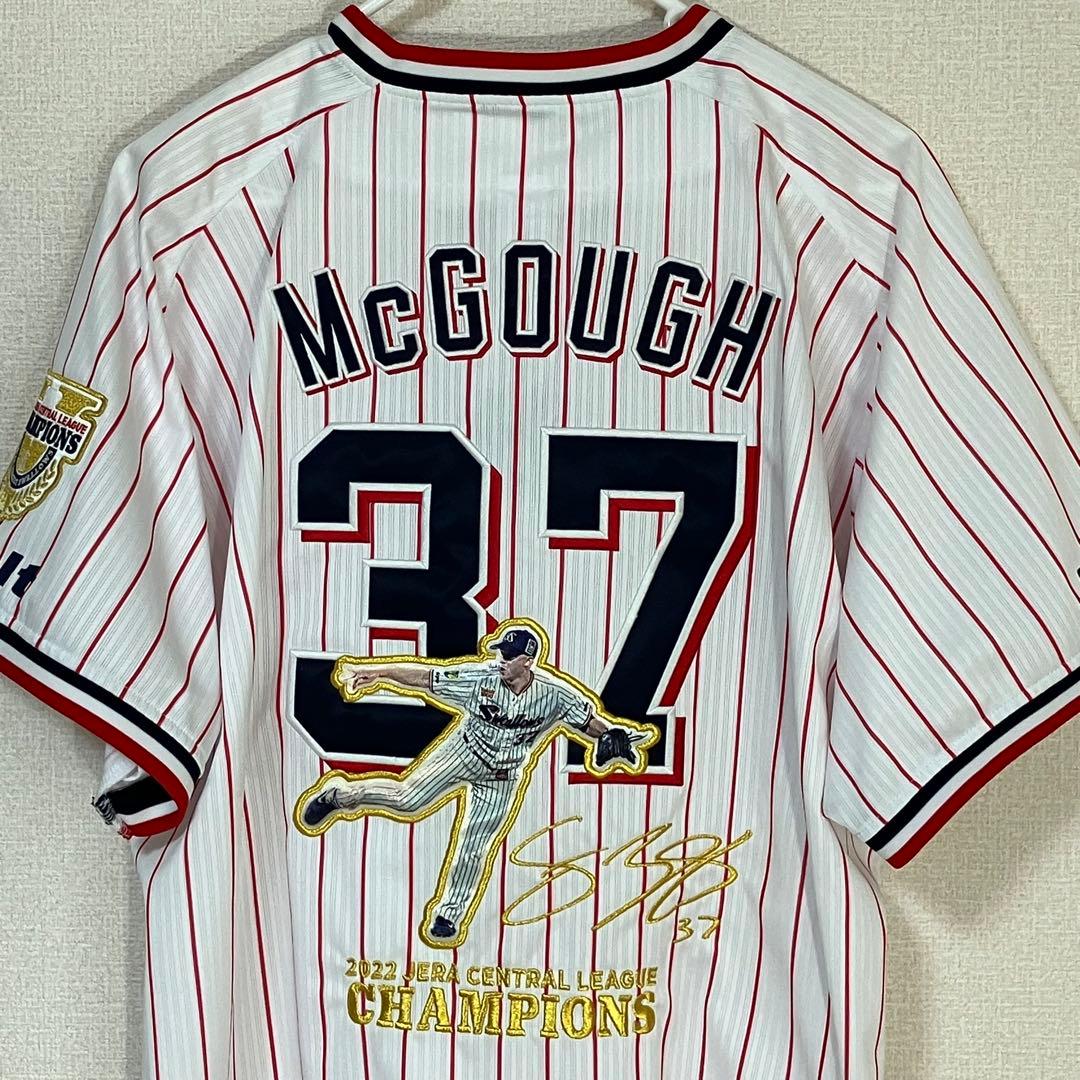 マクガフ ヤクルトスワローズ ユニフォーム 優勝記念 刺繍 【タグ付き新品】XL