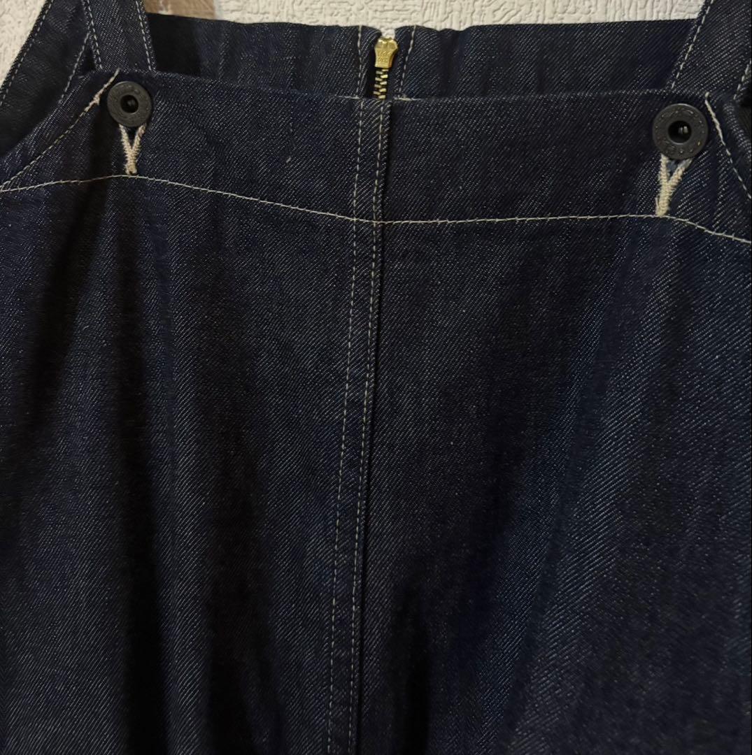 美品 ジョンブル JOHNBULL デニム チューブサロペット オーバーオール