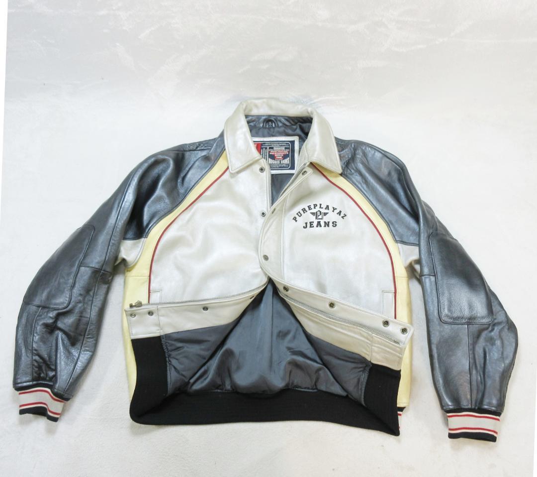 ✨VITAGE/超大きい✨PURE PLAYAZ メタリック オールレザー