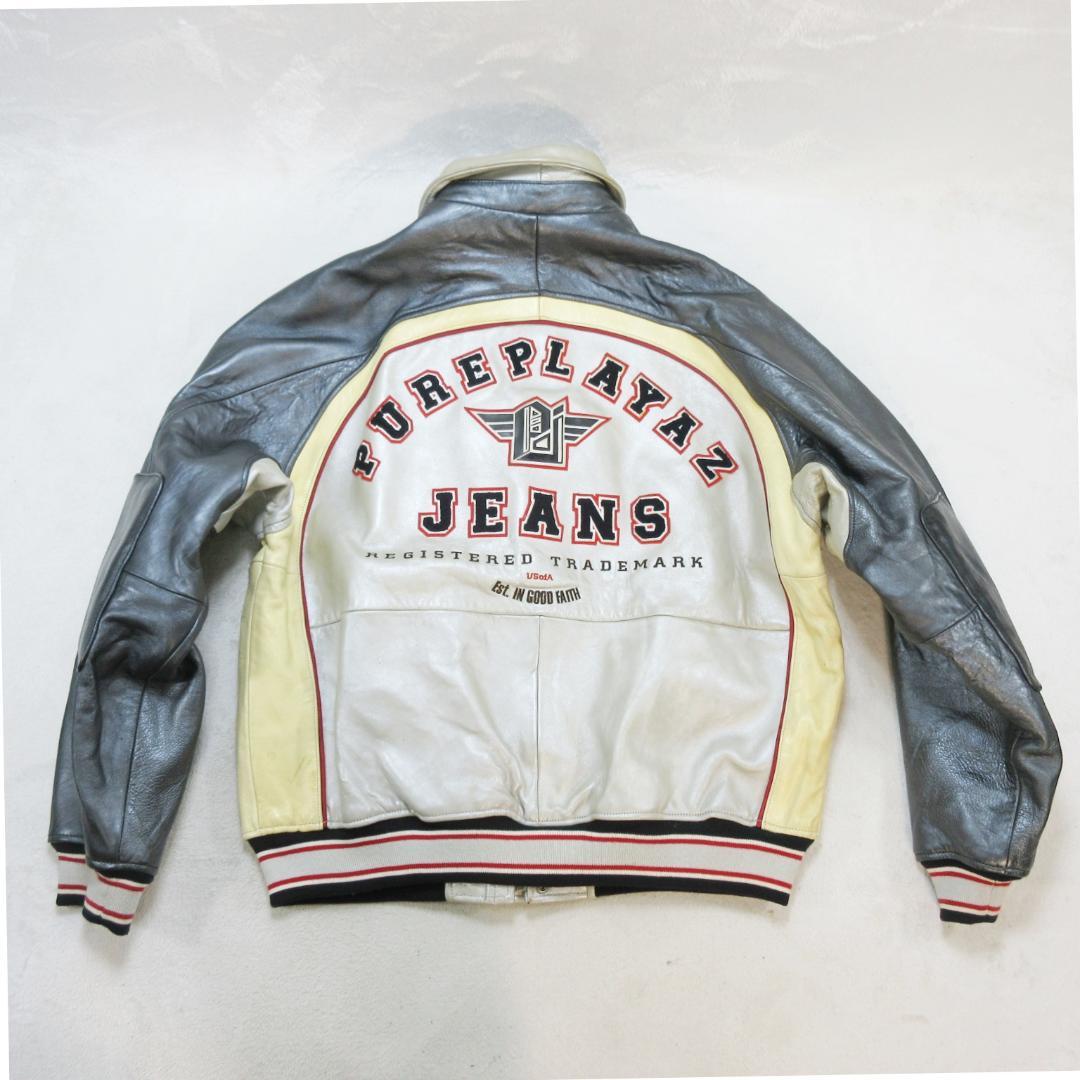 ✨VITAGE/超大きい✨PURE PLAYAZ メタリック オールレザー