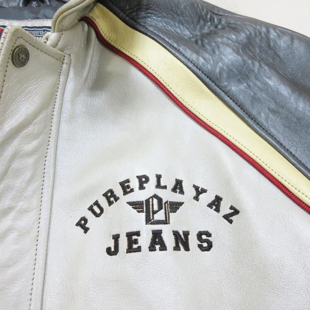 ✨VITAGE/超大きい✨PURE PLAYAZ メタリック オールレザー