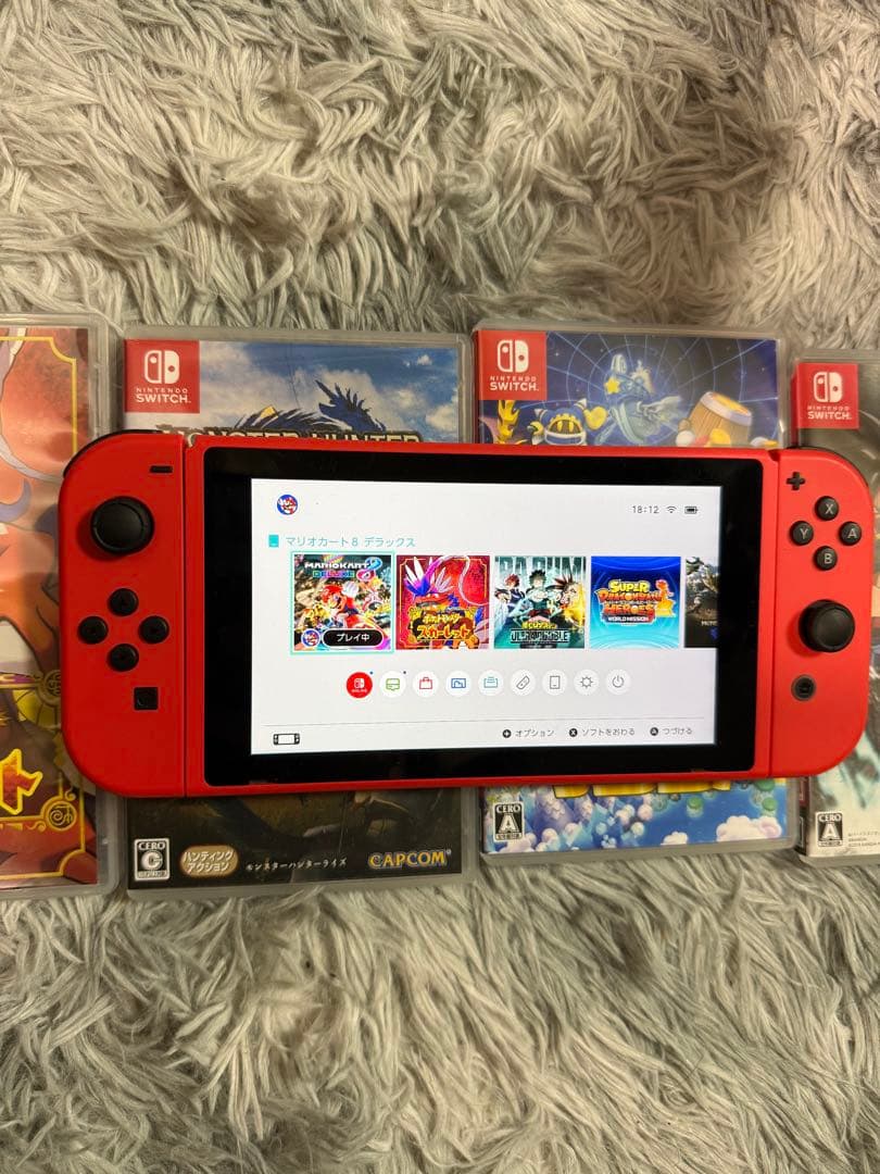 Nintendo Switch 本体 レッド/ブルー 美品 おまけカセット付き