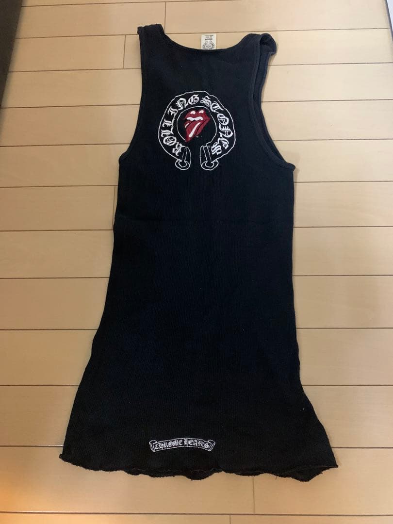Chrome HeartsクロムハーツローリングストーンズタンクトップブラックM