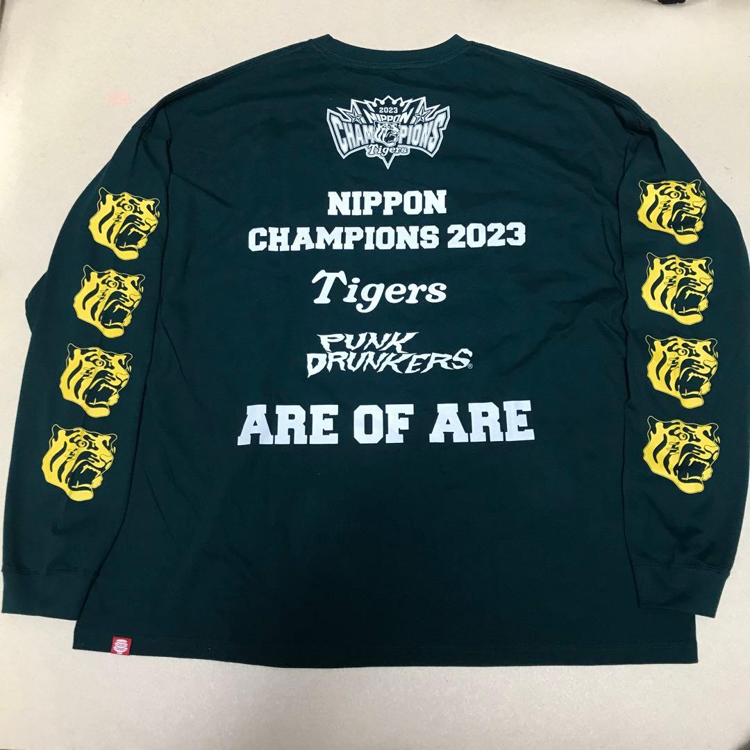 阪神タイガース XL パンクドランカーズ 未使用 Tシャツ 緑 ロンt 優勝