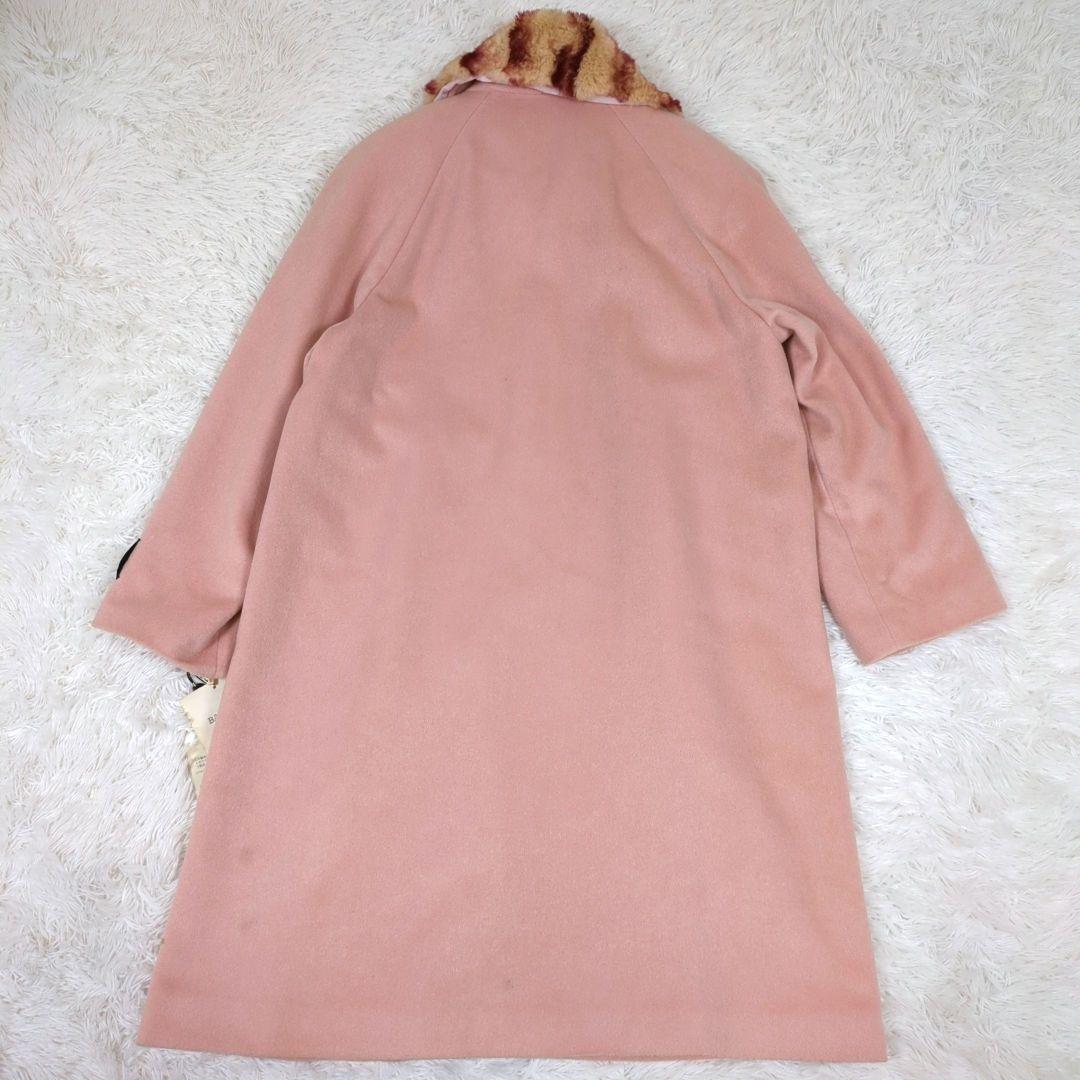 未使用品【M】バルマン　2way　アンゴラウール　バルマカーンコート　シルク