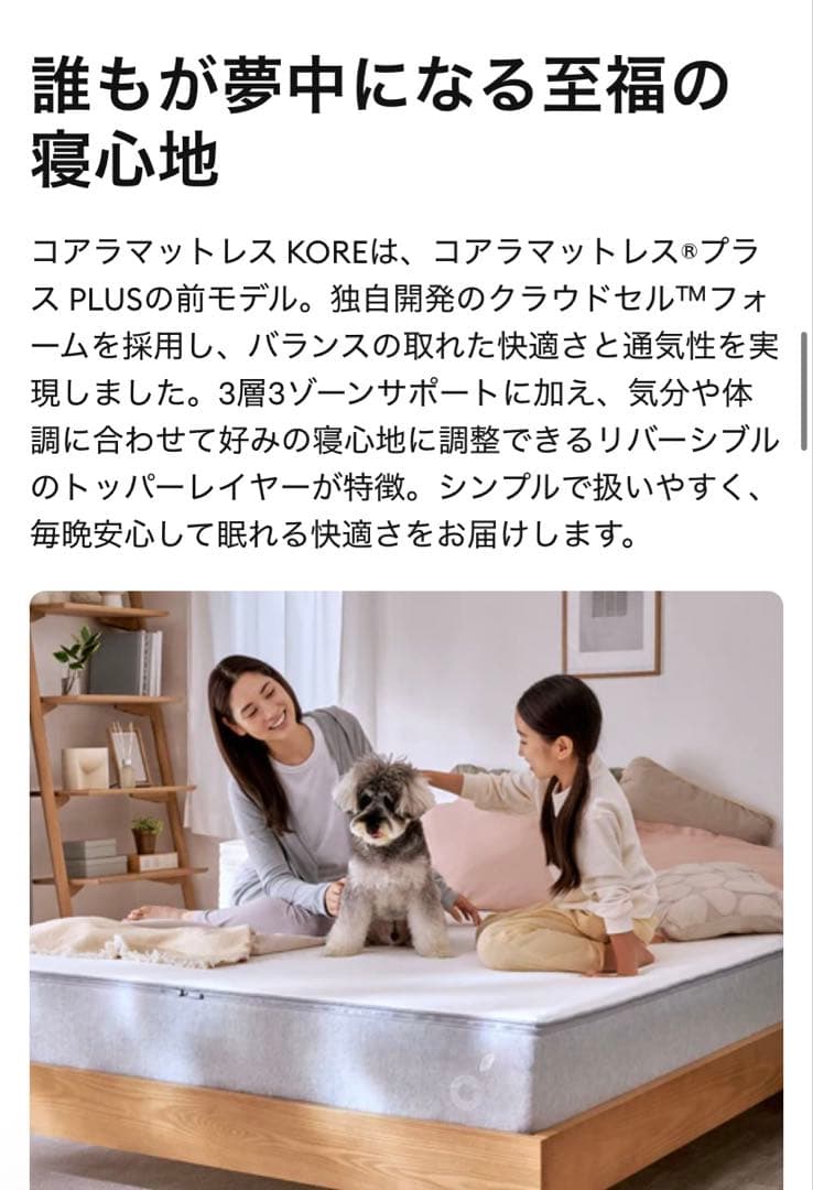 【りゅう】新品未開封‼️コアラマットレスKOREセミダブル