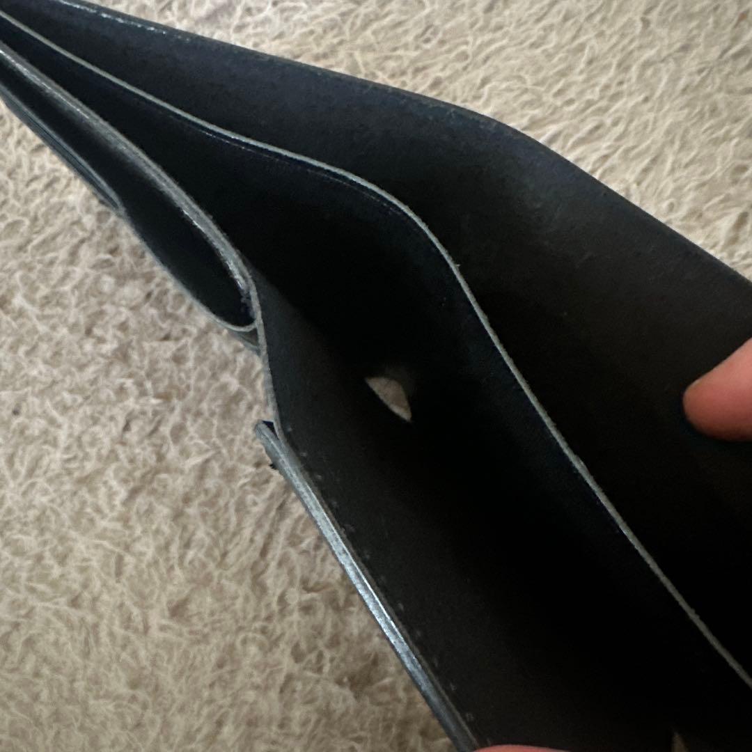 BROWN BROWN 二つ折り財布　ブラック レザー　新品 牛革