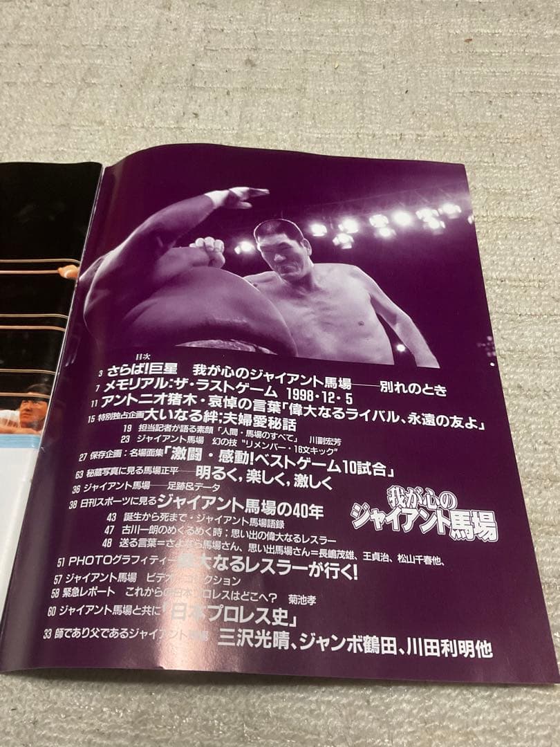 我が心のジャイアント馬場・完全保存版／日刊スポーツグラフ。【66頁　美品】