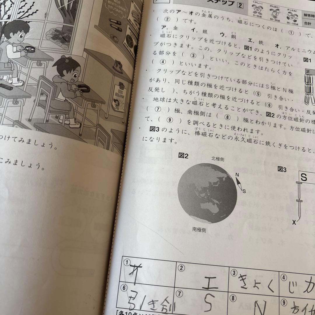 SAPIX小学4年　理科社会デイリーサピックス、春期夏期冬期講習セット