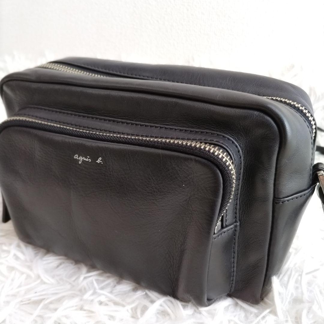 アニエスベー カメラバッグ アンジェル ショルダーバッグ 本革　 ワンポイント