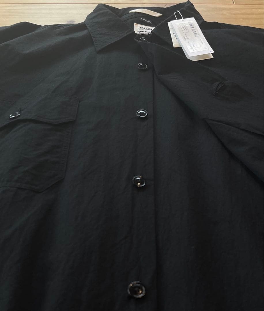 新品 ナナミカ 黒 M コットンウールデッキシャツ ユーティリティ ジャケット