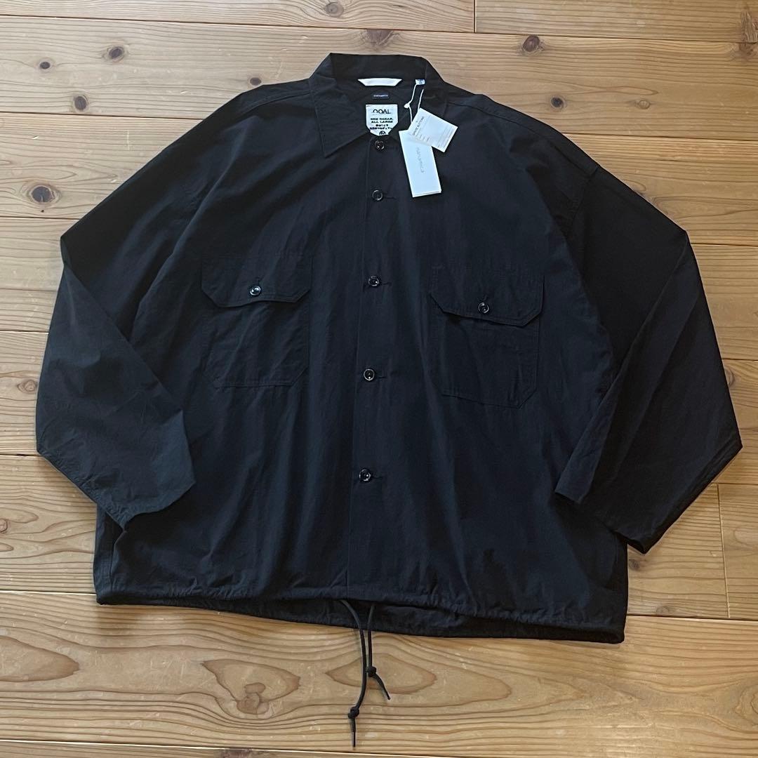 新品 ナナミカ 黒 M コットンウールデッキシャツ ユーティリティ ジャケット