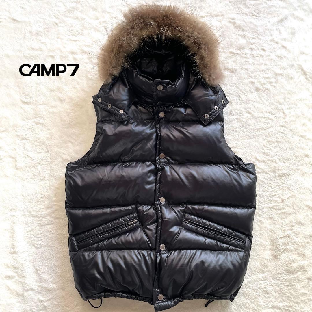 CAMP7 キャンプセブン ダウンベスト リアルファー y2k アーカイブ 黒