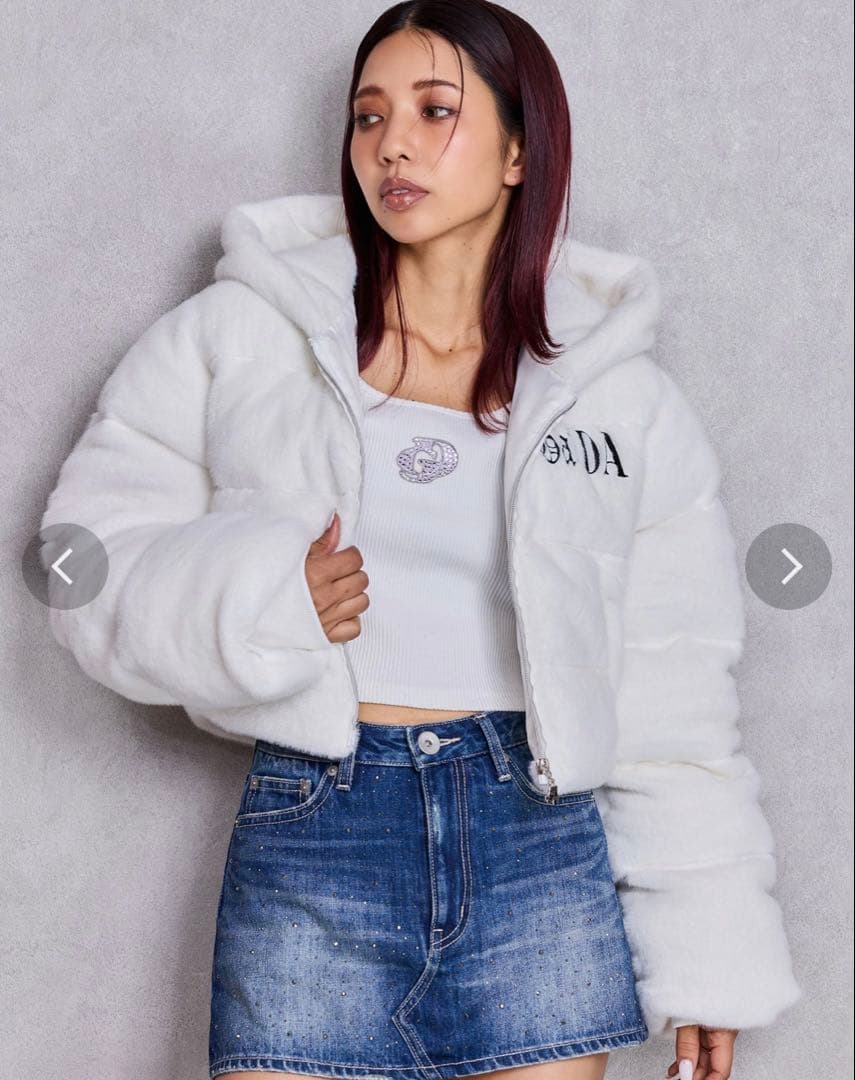 GYDA×GALFY eco far superショートコート 早い者勝ち