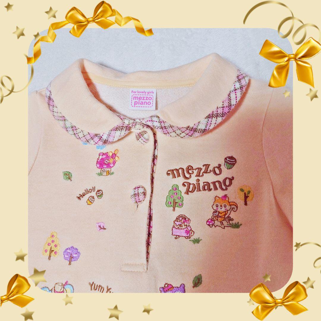 ❤メゾピアノ❤ミミポポ✨みみぽぽ✨襟付きチェックワンピース✨平成レトロ✨クリーム