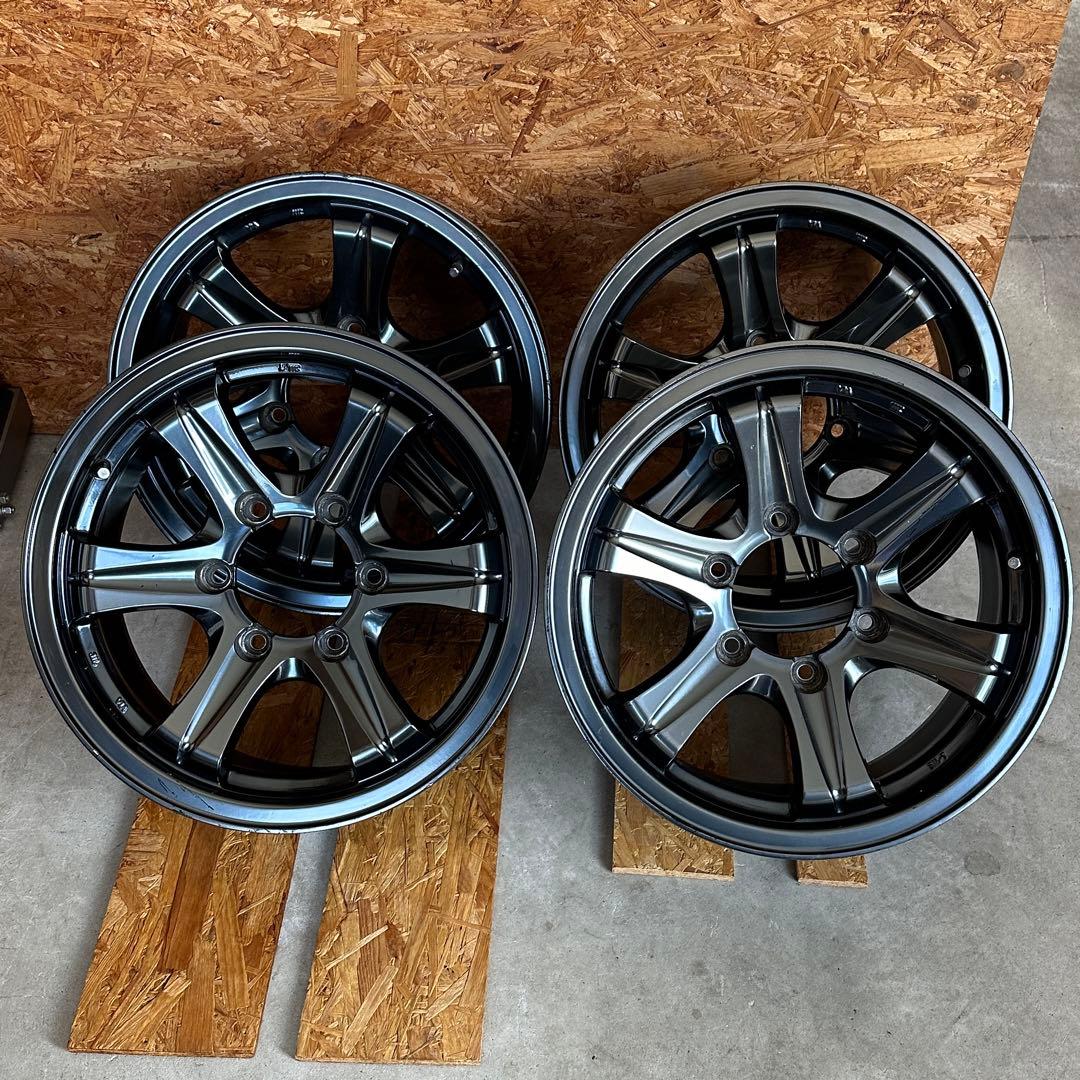 送料込み！キラーフィールド16インチ ガンメタ アルミ ホイール タイヤ