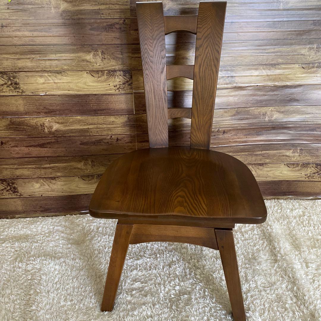 高級！飛騨家具　360°回転チェア　ダイニングチェア